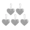 Heart shaped reflective keychain - 5 piecesKeyrings