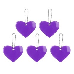 Heart shaped reflective keychain - 5 piecesKeyrings