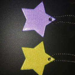 Reflective keychain - star shaped - kids safety - 5 piecesKeyrings