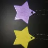 Reflective keychain - star shaped - kids safety - 5 piecesKeyrings