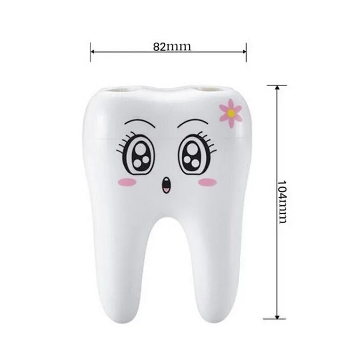 Tooth style toothbrush holder with 4 holes - standBathroom & Toilet