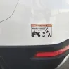 Funny car sticker - "Warning Messing With My Quad"Stickers