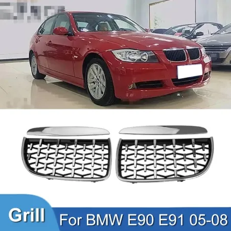 Front kidney grill - diamond style - for BMW E90 E91 3 Series 05-08Grilles