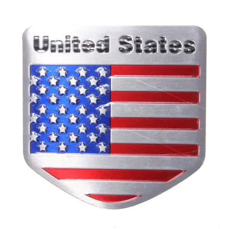 USA - USA flagg - metall emblem - bil klistremerke