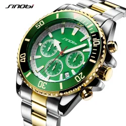 SINOBI - sport Quartz-klokke - vanntett - rustfritt stål