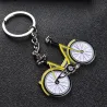 Yellow bicycle - metal keychainKeyrings