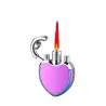 Jet butane lighter - red flame - windproof - 1300 C - heart shapeLighters