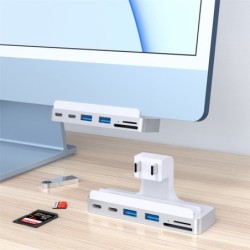 USB-C HUB - dokkingstasjon - med 4K 60Hz HDMI USB 3.0 kortleser - for iMac