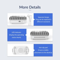 ORICO - 10 ports USB charger - docking station - with holder - 120W 5V2.4A*10Holders