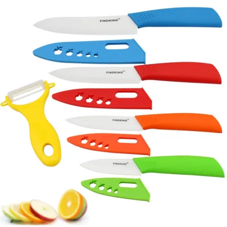 Keramisk knivsett - 3" 4" 5" 6" tommer med skreller / deksler