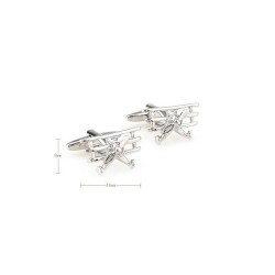 Silver airplane - cufflinksCufflinks