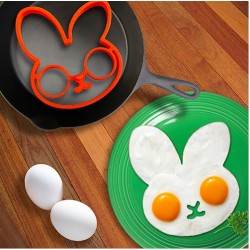 Silicone egg shaper - pancake - rabbit shapeEgg shapers
