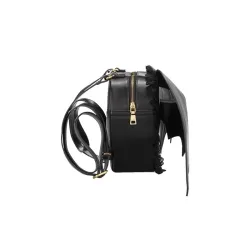 Leather black backpack - punk style - with bat wingsBackpacks