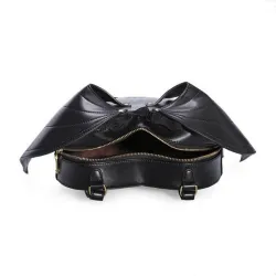 Leather black backpack - punk style - with bat wingsBackpacks