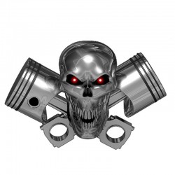Metal skull - car sticker - 13 * 8.8 cmStickers