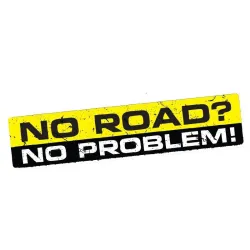 NO ROAD NO PROBLEM - vinyl bil klistremerke - 5 * 3 cm