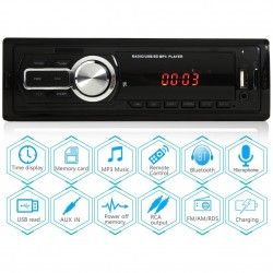 Bluetooth car radio - 1 DIN - USB - RCA - FM - MP3 - AUX - with remote controlDin 1