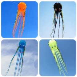Sports beach kite - inflatable - foldable - striped octopus - 8MKites