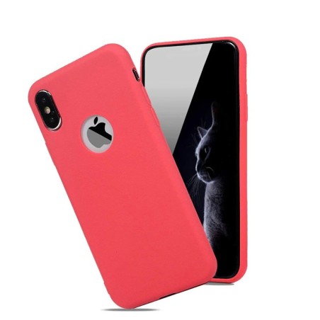 Mykt silikondekseldeksel - Candy Pudding - til iPhone - rød