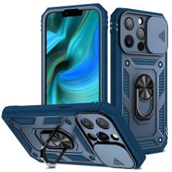 Beskyttelsesdeksel - kameralinsedeksel - kraftig støtfanger - 360 roterbart stativ - for iPhone