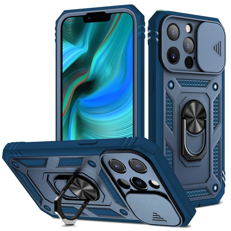 Beskyttelsesdeksel - kameralinsedeksel - kraftig støtfanger - 360 roterbart stativ - for iPhone Beskyttelsesdeksel - kameralinsedeksel - kraftig støtfanger - 360 roterbart stativ - for iPhone