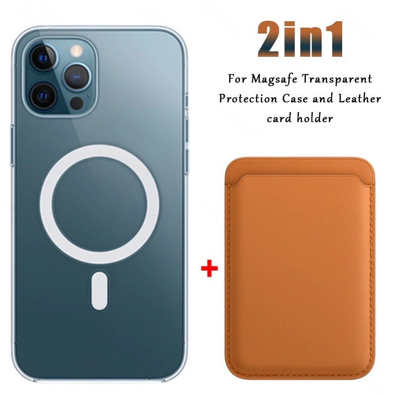Magsafe trådløs lading - gjennomsiktig magnetisk etui - magnetisk skinnkortholder - til iPhone - gul Magsafe trådløs lading - gjennomsiktig magnetisk etui - magnetisk skinnkortholder - til iPhone - gul