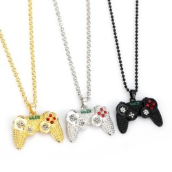 Trendy necklace - Gamepad with rhinestones - unisexNecklaces