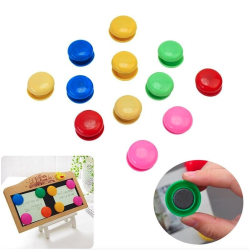 Round magnetic buttons - fridge magnets - 10 piecesFridge magnets