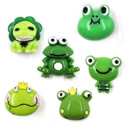 Decorative fridge magnets - green frogs - 6 piecesFridge magnets