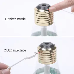 Pæreformet luftfukter - ultralyd diffuser - LED - 400ml
