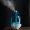 Ultralyd luftfukter - eterisk olje diffuser - dobbel tåkesprøyte - med LED - 4 L