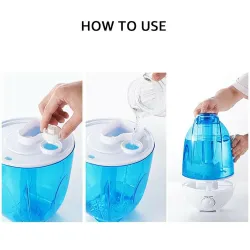 Ultralyd luftfukter - eterisk olje diffuser - dobbel tåkesprøyte - med LED - 4 L