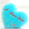 Hjerteformet pute z - I LOVE YOU - LED-lys