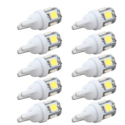 LED bilpære - DC 12V - T10 5050 W5W - 10 stk.