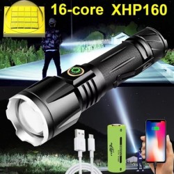 XHP199 / XHP50.2 - powerful LED flashlight - USB - waterproof - zoomableTorches