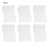 Waves shape mirror - wall sticker - self adhesive tiles - 6 piecesWall stickers