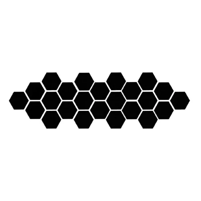 Hexagon shaped mirror - wall sticker - 12 piecesWall stickers