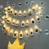 LED-snor - krans med klips - bildehenger - batteridrevet