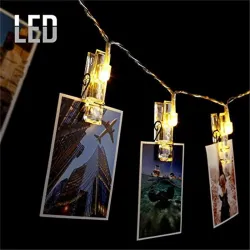 LED-snor - krans med klips - bildehenger - batteridrevet