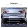 Bilparkeringssensor - radar - revers autoparkering - LCD-skjerm - LED