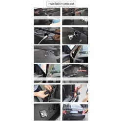 Bilparkeringssensor - radar - revers autoparkering - LCD-skjerm - LED