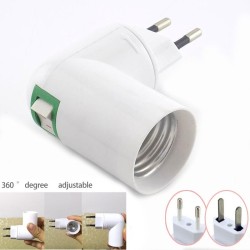 E27 light socket with EU / US plug and built-in switchLighting fittings