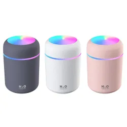 Mini luftfukter - eterisk olje diffuser - LED - USB