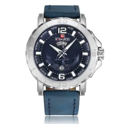 Naviforce - lær Quartz klokke - lysende