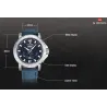 Naviforce - lær Quartz klokke - lysende