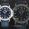 Naviforce - lær Quartz klokke - lysende