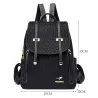Multifunction leather backpack - shoulder bag - large capacityBackpacks