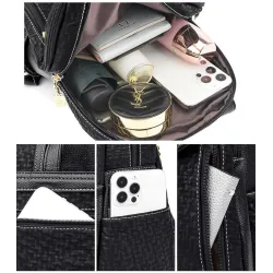 Multifunction leather backpack - shoulder bag - large capacityBackpacks