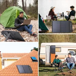 Solar panel - solar charger - dual output - foldable - 60W - kitSolar panels