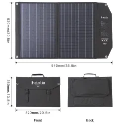 Solar panel - solar charger - dual output - foldable - 60W - kitSolar panels